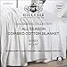 HILLFAIR 100% Combed Cotton Blanket– Queen Bed Blanket– Soft Cozy Warm Multipurpose Throws for Luxury Home Decor– 90 x 90 inch Queen Size Cotton Blankets for Beds- Bed Blankets for All Season- White