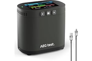 AEGTEST HOUND-3786 Radon Detector for Home, 10-Min Update, 3.5" Large Display, Long-Term Radon Monitoring with Data Charts, PDF Export, Audible & Visual Alarm, pCi/L & Bq/m³ -Black