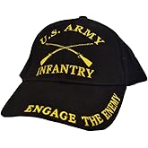 United States Army Infantry Black Hat Cap USA