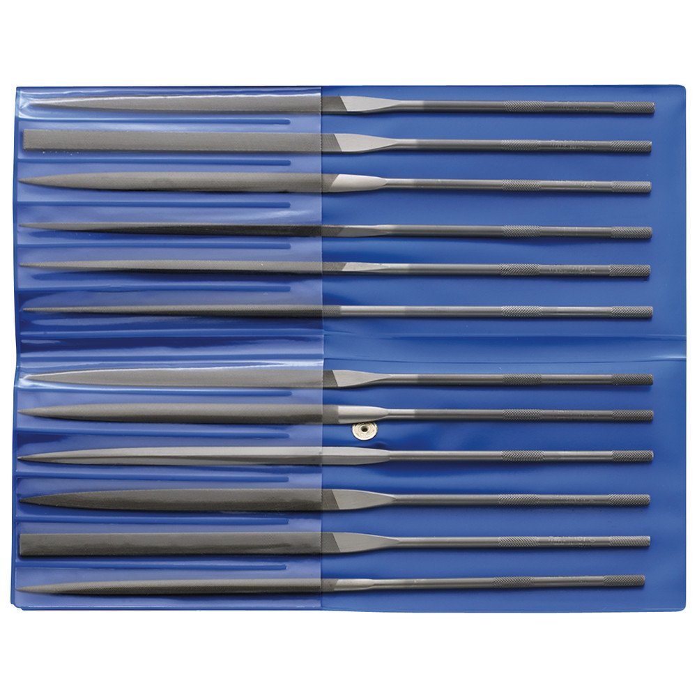 Pferd 266/16160H2 Cut 2 Type Needle File, Multi-Colour, 160 mm, Set of 12 Piece