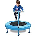 SkyBound 36 Inch Indoor Trampoline for Kids - Kids Trampoline Indoor with Handle - Toddler Trampoline with Upgraded 2.0mm Steel Pipe and Handlebar - Mini Indoor Trampoline for Kids Age 3 and Above