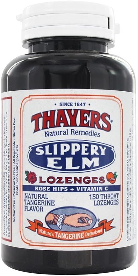 Amazon Com Thayers Slippery Elm Lozenges Tangerine 150 Count thayers slippery elm lozenges tangerine 150 count