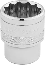 Draper 33418 1/2 Inch Drive 12 Point Socket 25mm Chrome Vanadium