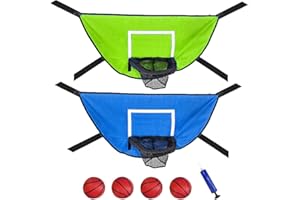 NUCUCINA 2 Pack Trampoline Basketball Hoop Attachment - Basketball Hoop Goal for Trampoline Accessories Outdoor