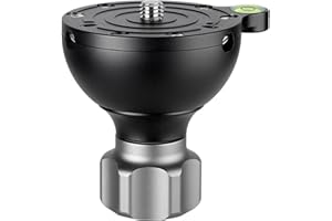 LEOFOTO YB-75SP 75mm Levelling Half Ball Adapter for Bowl Tripod Short Handle Low Profile