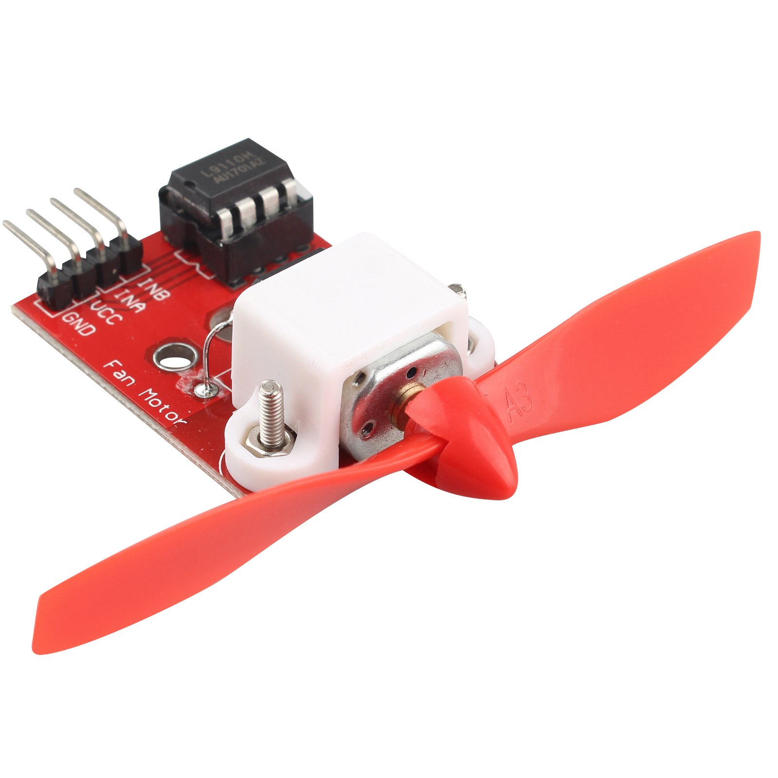 HALJIA L9110 Fan Motor Module with Propeller for Arduino Firefighting Robot Design 75mm DC 5V PWM