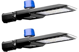 BULBEATS 150W LED Parking Lot Light 21000LM ( Eqv 600W HID/HPS ) SlipFitter Mount LED Pole Light with Photocell, ETL Daylight With IP65 Waterproof Outdoor Stadium Light Saving 5500KW/5Yrs(5Hrs/Day) -2Pack