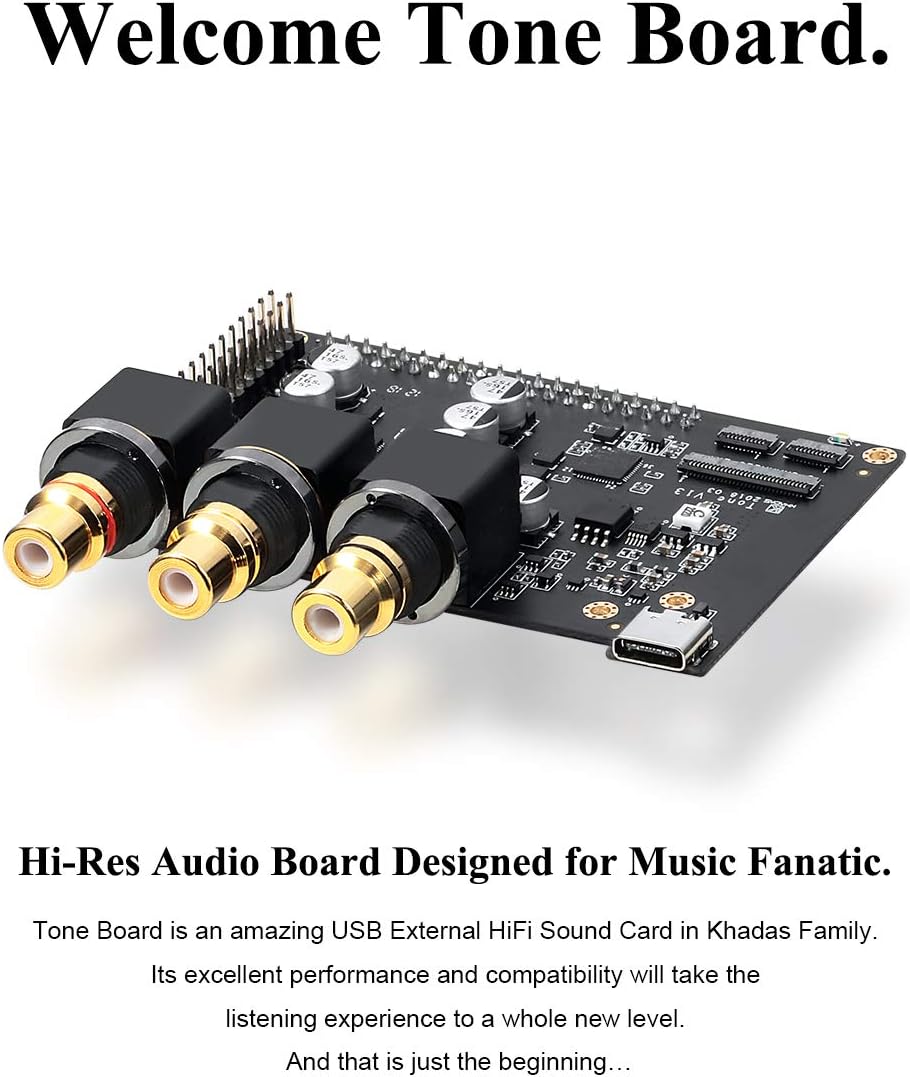 Khadas Tone Board Hi-Res Audio USB DAC Based in Chip 32-bit ES9038Q2M XMOS XU208 External Sound Card with S/PDIF input(Generic Version) - Image 4