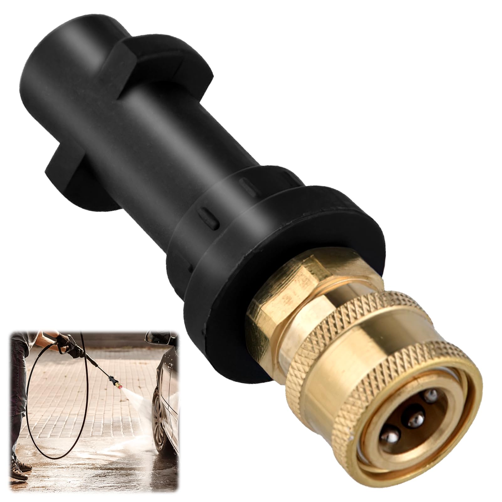 Pressure Washer Gun Adapter with 1/4'' Quick Connect Female, Nozzle Connector Accessories, Compatible with Karcher/Kärcher K Series K2, K3, K4, K5, K6, K7 High Pressure Washers,for Car, Yard Cleaning