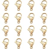 Pandahall 100Pcs 304 Stainless Steel Lobster Claw Clasps Real 18K Gold Plated 13x8x4mm Polishing Jewelry Clasps Connectors for Bracelet Necklace Jewelry Making