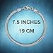 ANGEMIEL 925 Sterling Silver Snake Chain Bracelet for European Bracelets Charms Bead Size 7.8inch