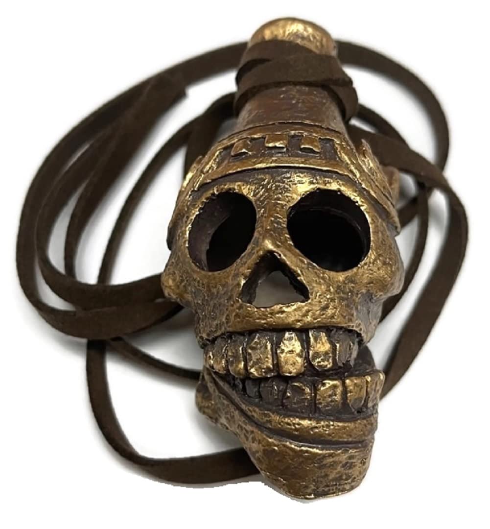Costumeteers Ghostbusters Afterlife Aztec Death Skull Whistle Antique Gold Earthen Props (Earthen)