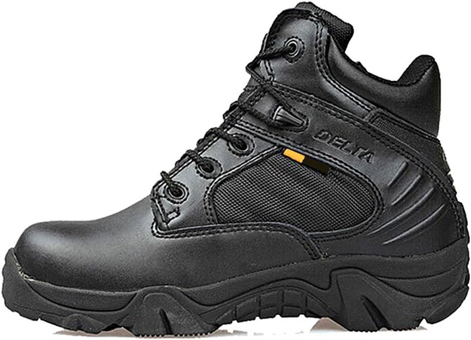 Men's Army Hiking Boots Military Work Boots with Side Zip