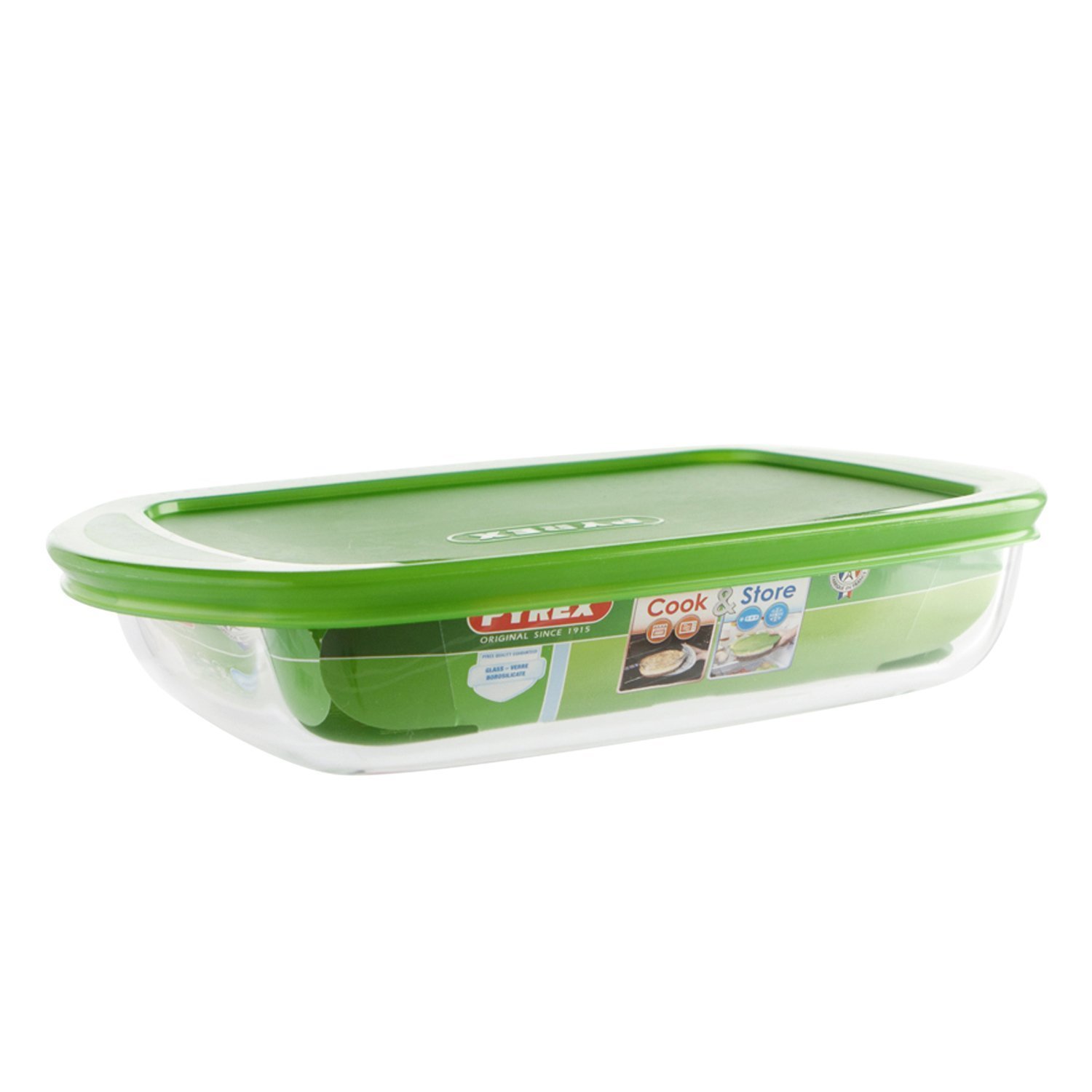 Pyrex C&S Basic Rectangular Dish with Lid 15 x 23 x 4.5 cm