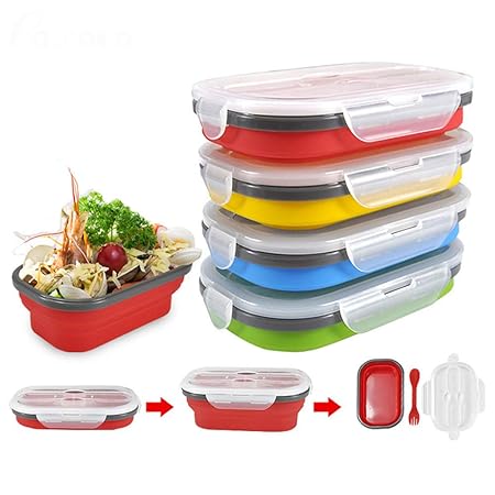 ACOMG Recipiente de Alimentos a Prueba de Fugas de Silicona ...