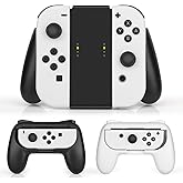 JoyHood Grips Compatible with Switch Joy Con/Switch OLED - Ergonomic Hand Grip Controller Handle Kit, 3 Pack