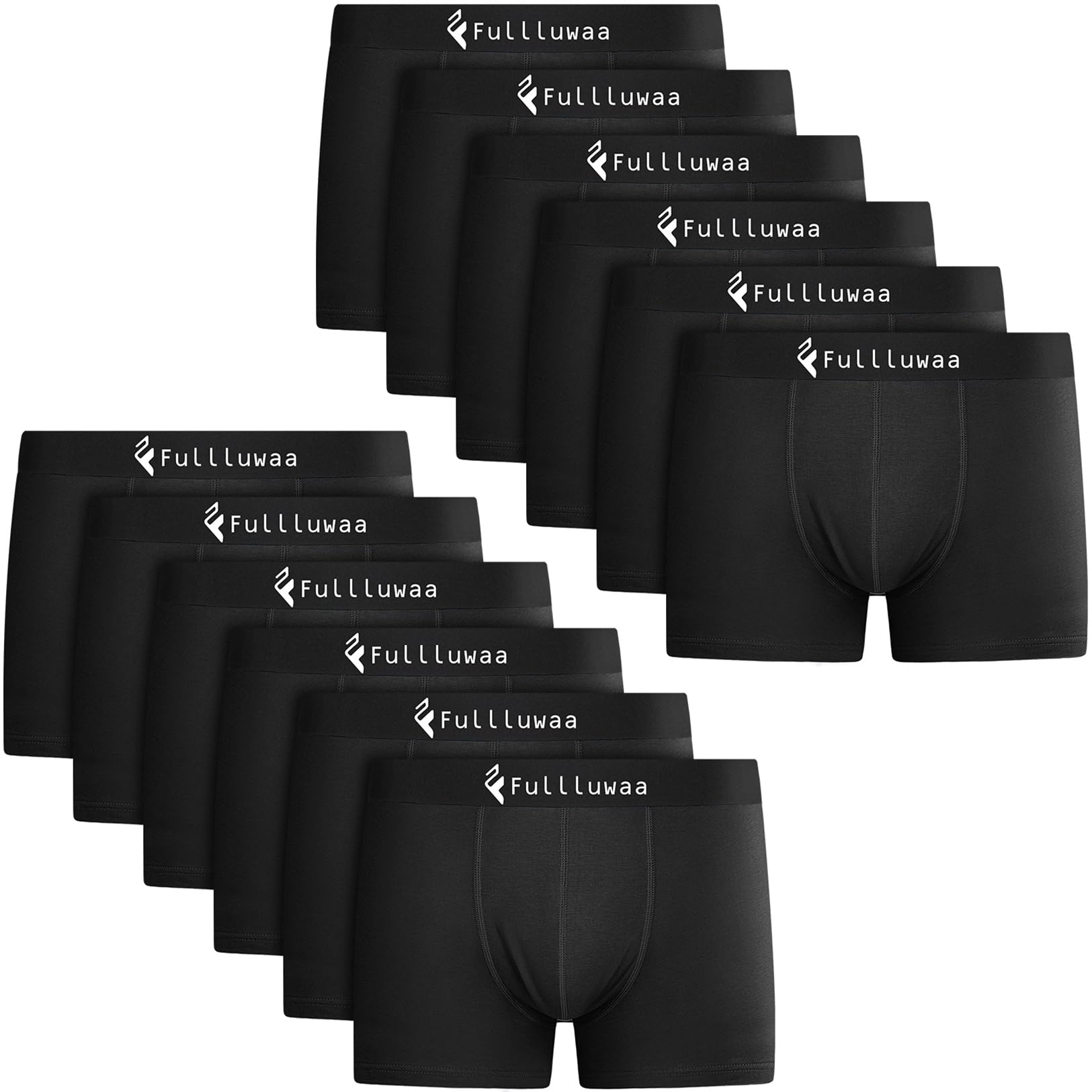 Fullluwaa Boxershorts Herren 12er Pack - Business Men Retroshorts Männer Trunks Baumwolle Unterwäsche Weiche und Ideale Passform (Ohne Kratzenden Zettel)