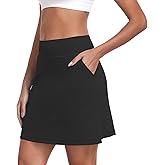 DAYOUNG Women's High Waisted Swim Skirt Tummy Control Board Shorts with Pocket Beach Bottoms with Liner