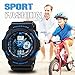 BesWLZ Kids Sports Watches Multi Function Waterproof Quartz Watch Wrist Dress Watch with LED Digital Alarm Stopwatch (Blue, Small)