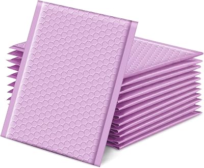 Switory 25pcs Padded Envelopes Purple Bubble Mailers 6x10 Waterproof