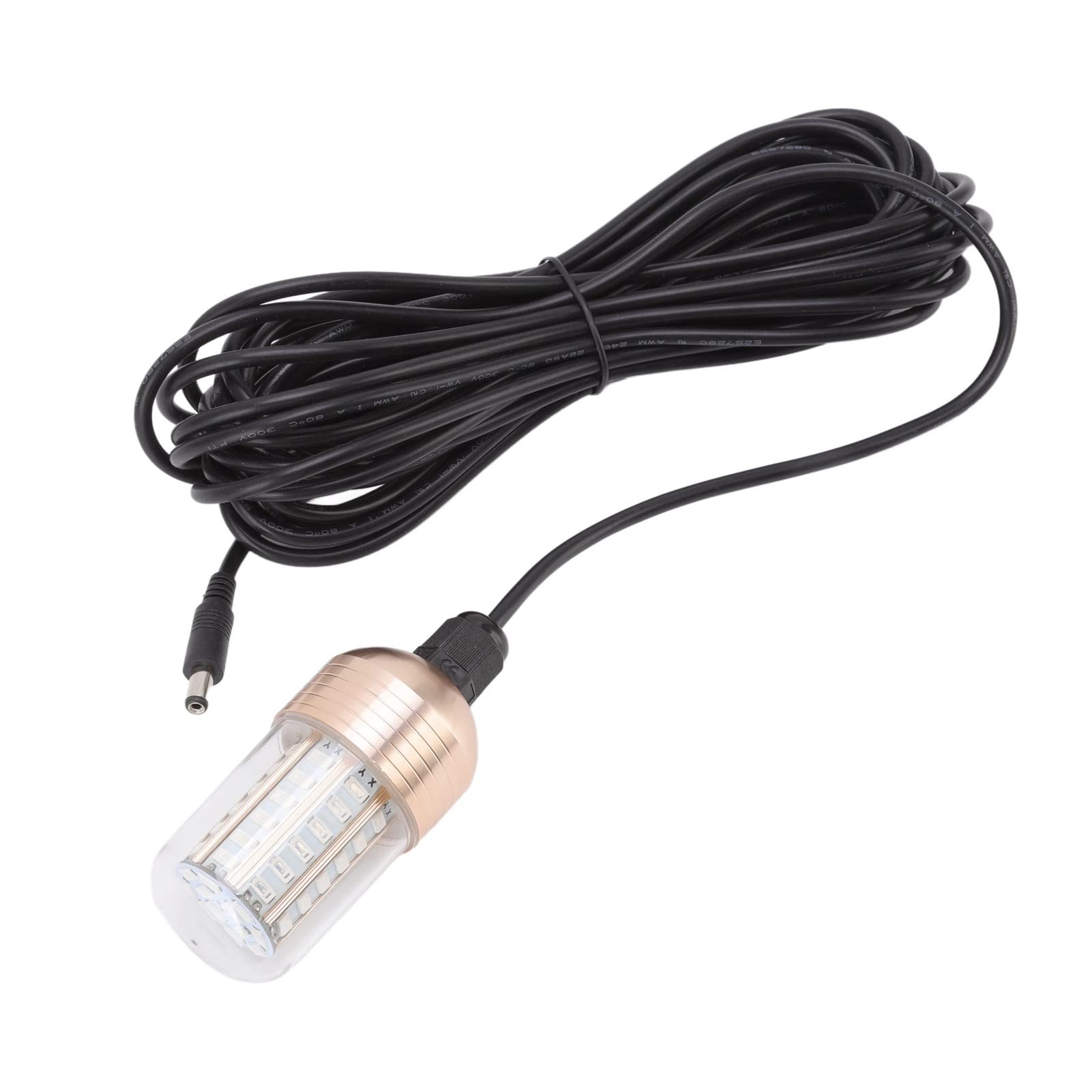 60 LED Submersible Fishing Lamp 30W IP68 Waterproof LED Fishing Light 360 Degree Beam Super Bright Underwater Night Fishing Lighting (White Light)