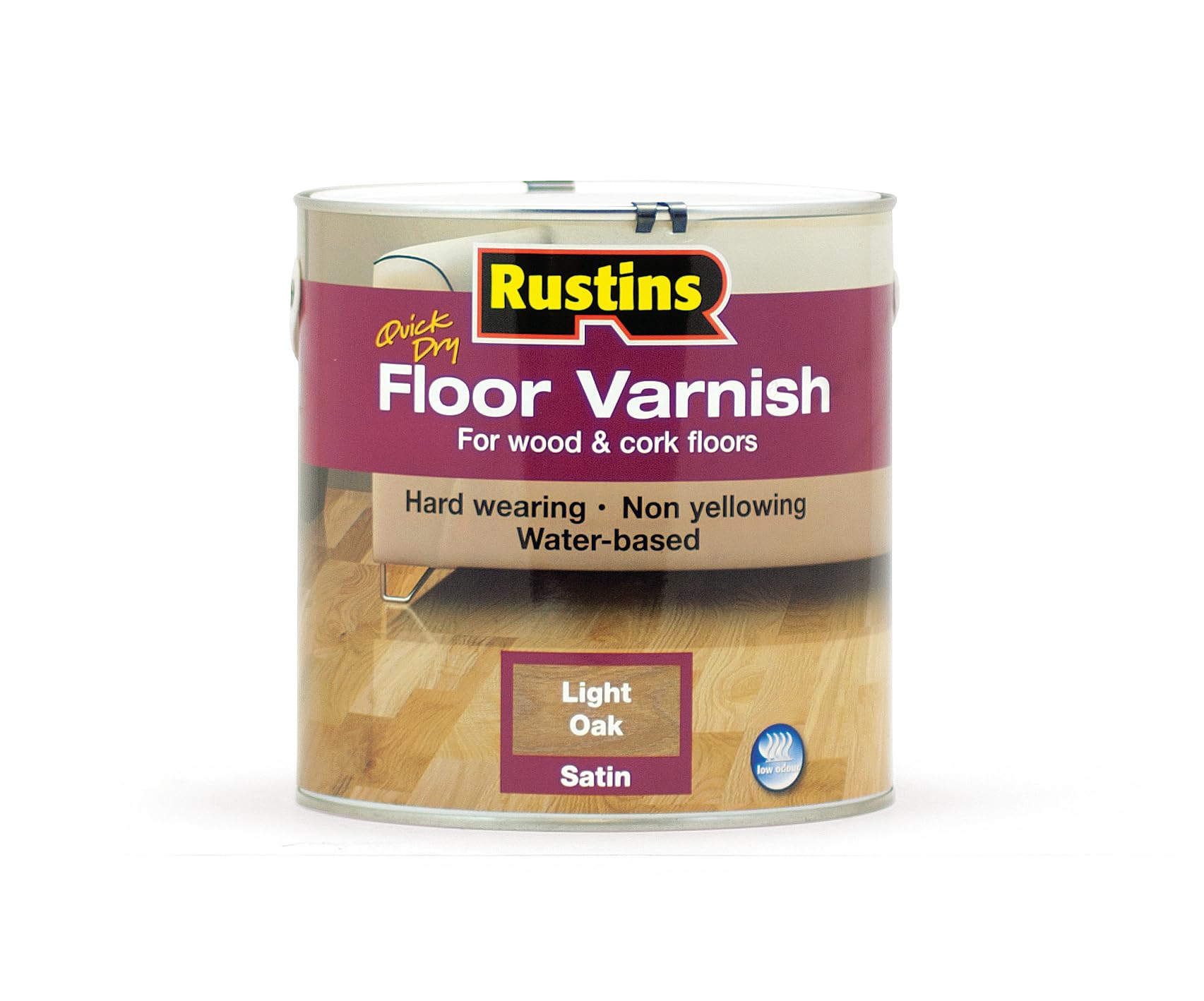 Floor Varnish Light Oak 2,5ltr - Fast-Drying Floor Protection for Interior Wood – Easy Application with Tough, Long-Lasting Clear Finish