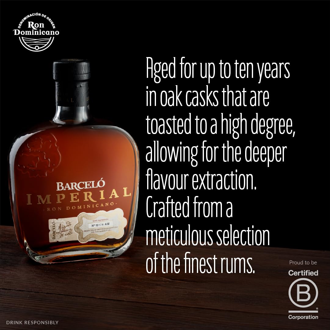 RON BARCELÓ IMPERIAL RON DOMINICANO Rum (1 x 0,7 l) 38% vol. - In edler Geschenkbox - Vielfach preisgekrönter, aromatischer Rum, blended in der Dominikanischen Republik 2