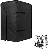 47"-110"W Squat Rack Cover with Waterproof Zipper for Gym Equipment | Waterproof Dustproof Heavy Duty Oxford Fabric,Gym Equipment Storage Cover for Workout Machine Outdoor Use