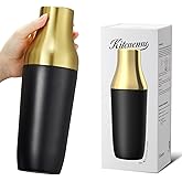 Kitessensu Hybrid Cocktail Shaker | Vacuum Insulated Stainless Steel Martini Shaker with Double Wall Martini Cup | Integrated Measuring System | Tumbler Lid & Cocktail Recipes Included | Crown