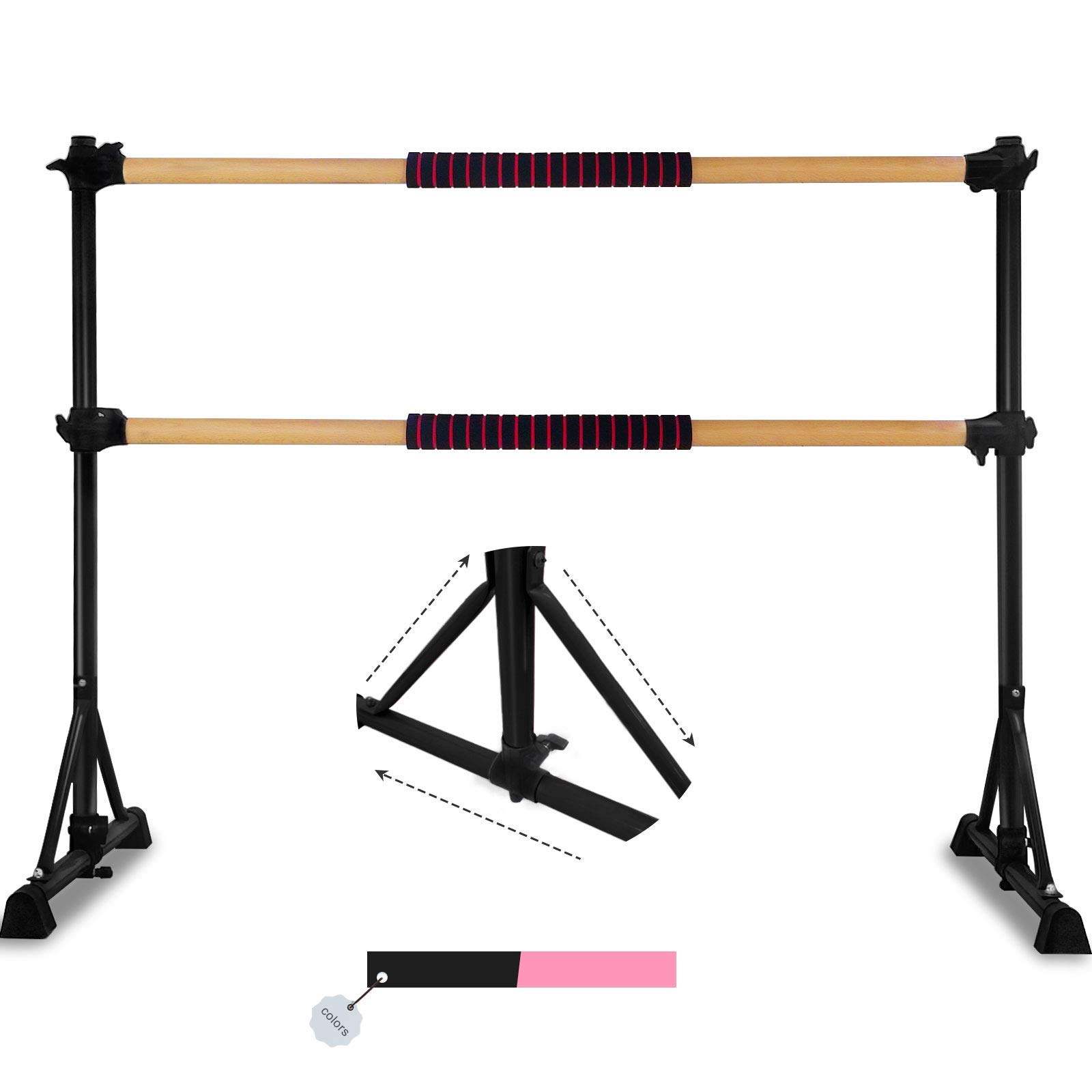 Buy MEETTOP 5ft Adjustable Freestanding Double Stretching Dance Bar