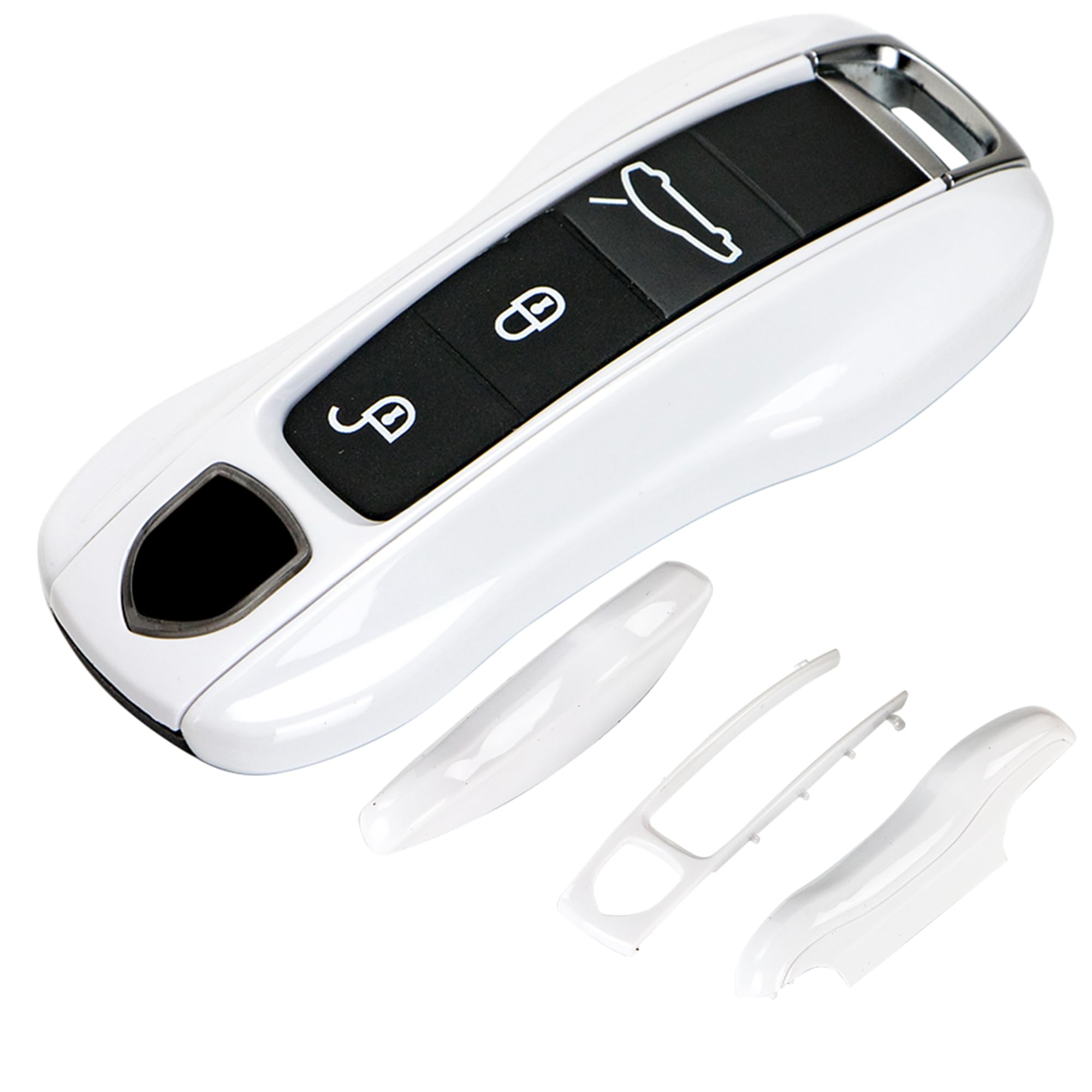 AeroBon 3-Piece Painted Key Cover/Key Fob Shell Cover Compatible with Porsche Key Shell (MK2)