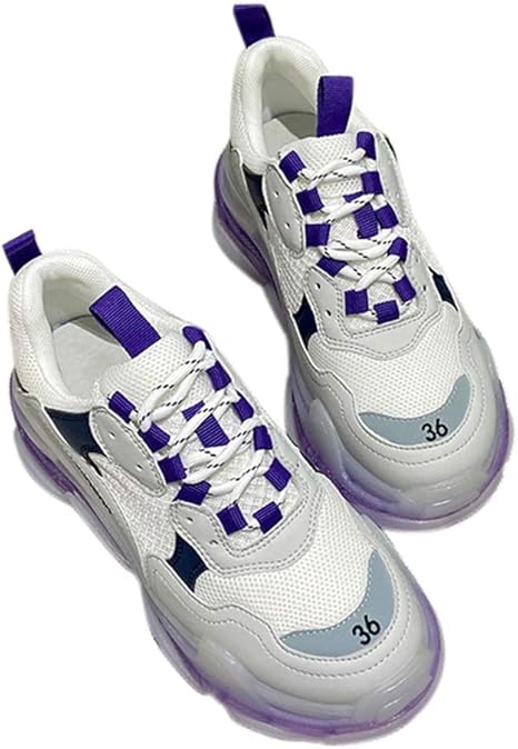 Amazon Co Jp 蛍光靴女性は潮ゼリー透明底春と夏の野生の スポーツシューズを潮します Color Purple Size 37 ホーム キッチン