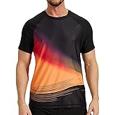 VAYAGER Men's Swim Shirt Short Sleeve UPF 50+ Rash Guard Quick Dry Water Beach Sun Protection T Shirts