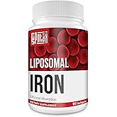 Liposomal Fe Iron Supplement for Women, 65 mg Iron Supplement with Folic Acid & Vitamin B12 for Men, Daily Blood & Energy Support for Adults Iron Deficiency 60 Softgels (1 Bottle)
