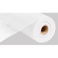 Amazon.com: 10 Inch x 30 Feet Deco Poly Mesh Ribbon - White Non ...