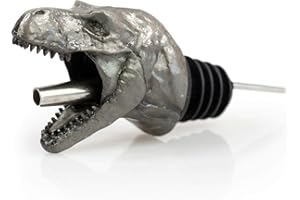 Jurassic Park T-rex Wine Pourer - Stainless Steel Pour Spout Fits Standard Wine Bottles - By Surreal Entertainment