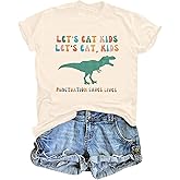 MYHALF Teacher Shirt Women Grammar Tshirt: Funny Dinasour Graphic T Shirt Teacher Gifts Kindergarten Teacher Life Tops