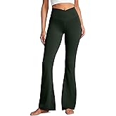 CRZ YOGA Butterluxe Crossover Flare Leggings 29''/31''/33" - High Waist V Cross Bootcut Bell Bottoms Yoga Pants for Women