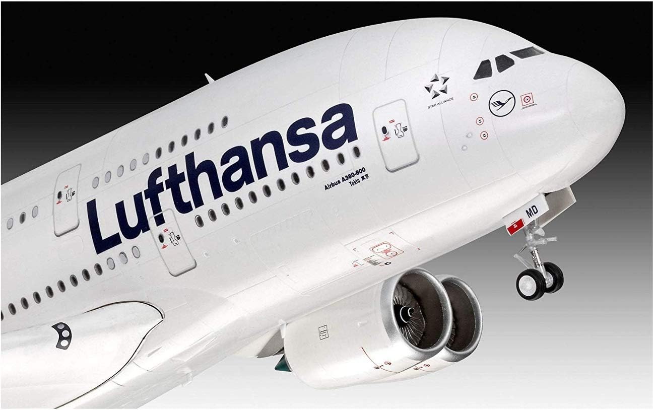 Revell 03872 Airbus A380-800 Lufthansa New Livery 1:144 Scale Unbuilt/Unpainted Plastic Model Kit, Various, 1/144 - Image 5