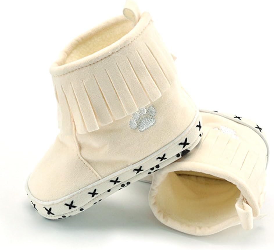 Silverone Baby Girls Winter Snow Boots Infant Solid Bowknot Shoes Prewalker