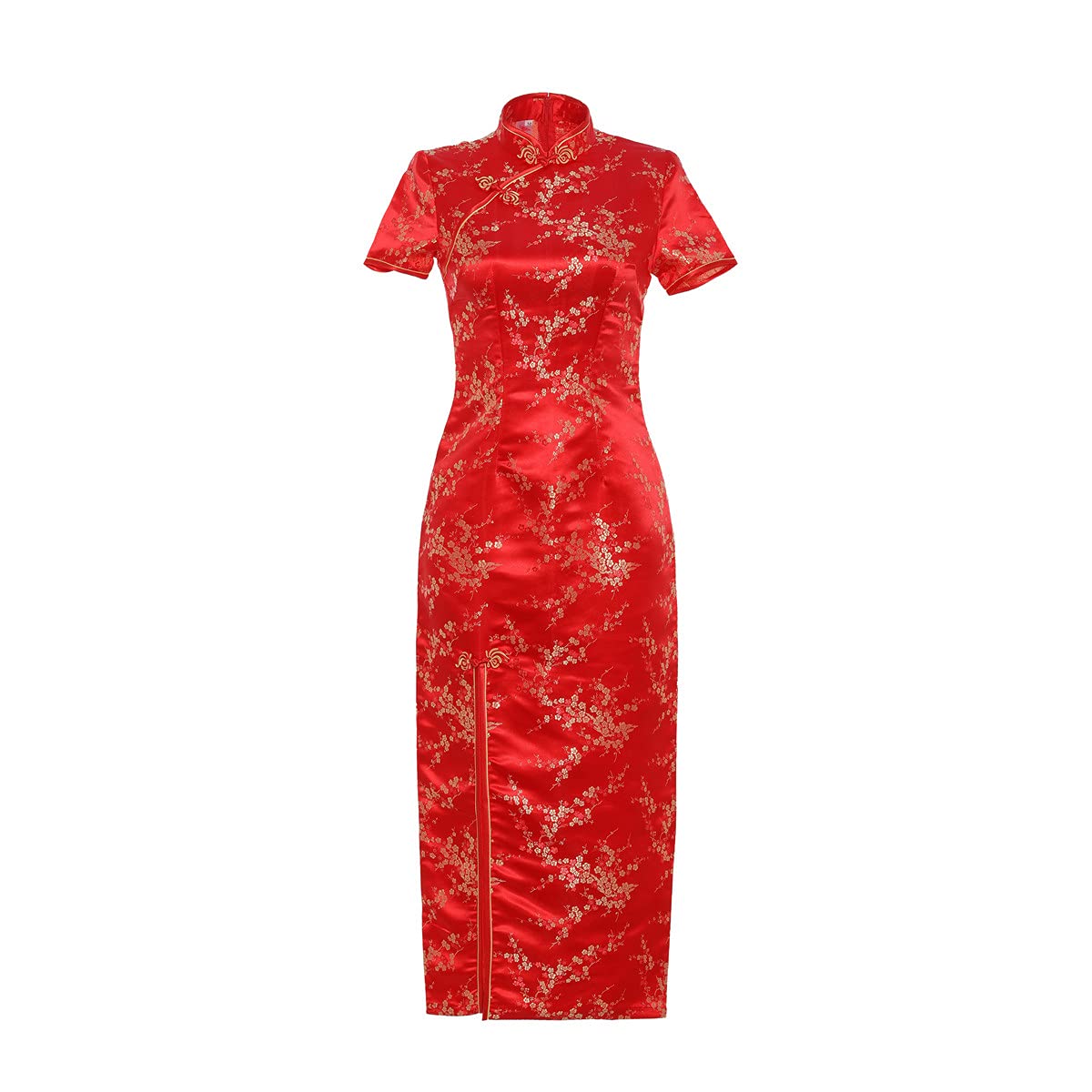 Shanghai Story Short Sleeve Long Qipao Brocade