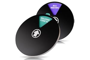 Do Not Disturb Door Sign for Office - Ideal Meeting in Progress Door Signage - 2 Pack - 6" Diameter Out of Office Sign, Will 