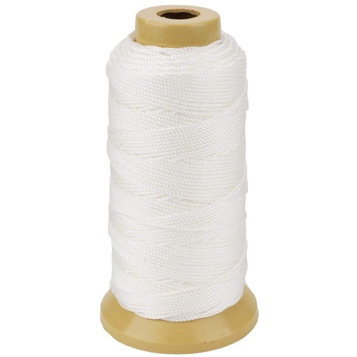 McFanBe 328 Feet Twisted Nylon Twine String Cord for Gardening Marking DIY Projects Crafting Masonry (1.5mm-328 feet, White)