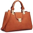 Dasein Women Satchel Handbags Top Handle Purse Medium Tote Bag Vegan Leather Shoulder Bag