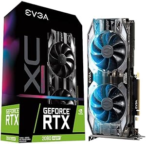 EVGA GeForce 08G-P4-3183-KR, RTX 2080 Super XC Ultra, Overclocked, 2.75 Slot Extreme Cool Dual, 70C Gaming, RGB, Metal Backplate, 8GB GDDR6 (Renewed)