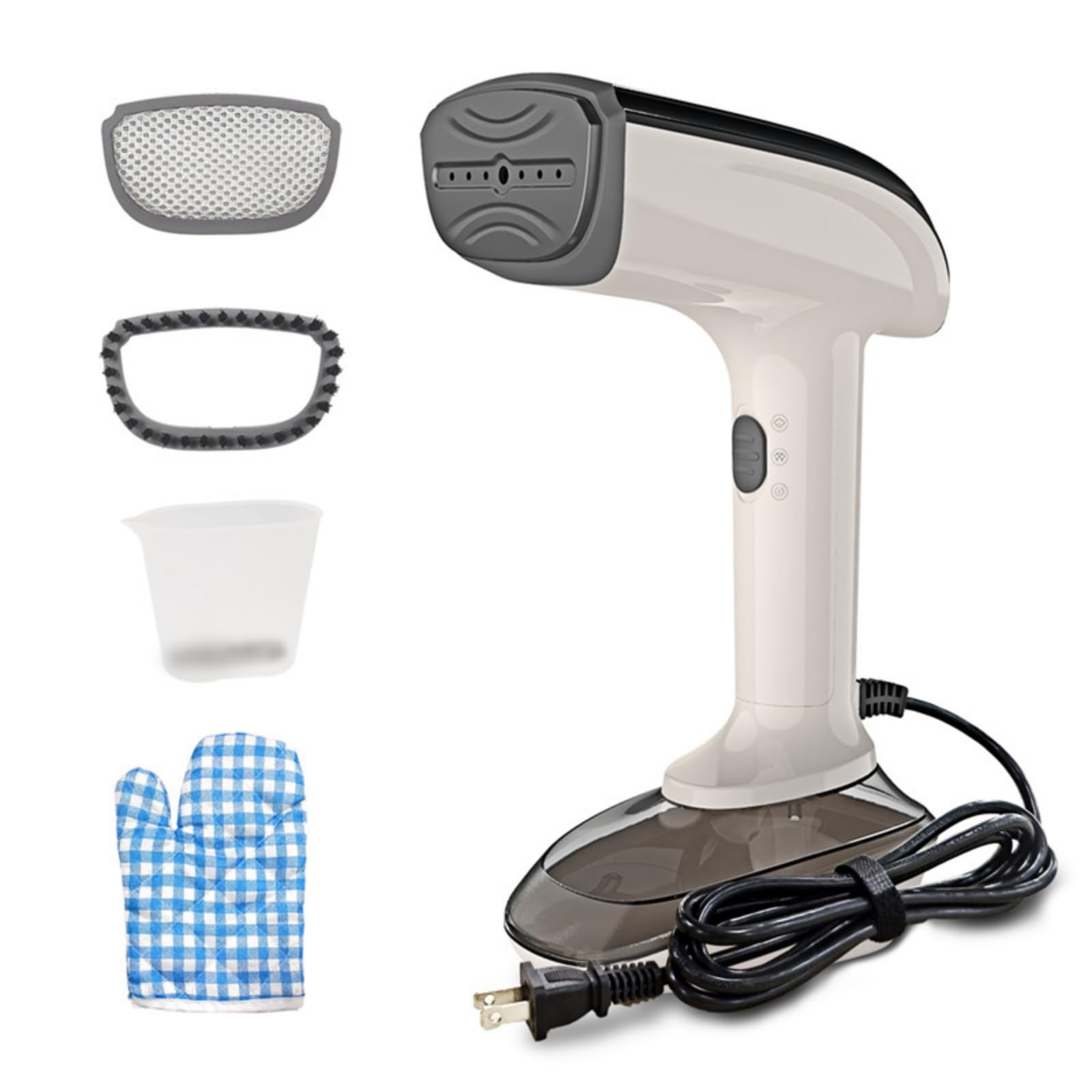 Photo 1 of Steamer for Clothe, Powerful Handheld Fabric Steamer - 1800W with Fast Ceramic Heat-Up Plate, 2-in-1 Ironing & Wrinkle Remover, Steam Nozzle, Lint Brush - withe, for US 120V Only