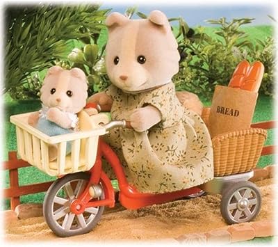 sylvanian families cycling with mother