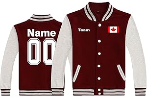 Custom Baseball Jackets for Varsity/Men/Women - Personalized Youth Letterman Bomber Jacket Slim Fit with Name Number Logo
