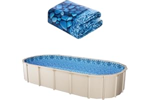 VEVOR 18-Foot-by-33-Foot Oval Pool Liner for Unibead Above Ground Swimming Pools, Standard Gauge, 52inch Wall Height