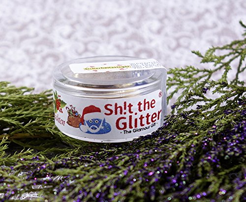Shit The Glitter Weihnachtskarte – Inkl. 5 Glitzerpillen In Acryldose, Ca. 17x11 Cm